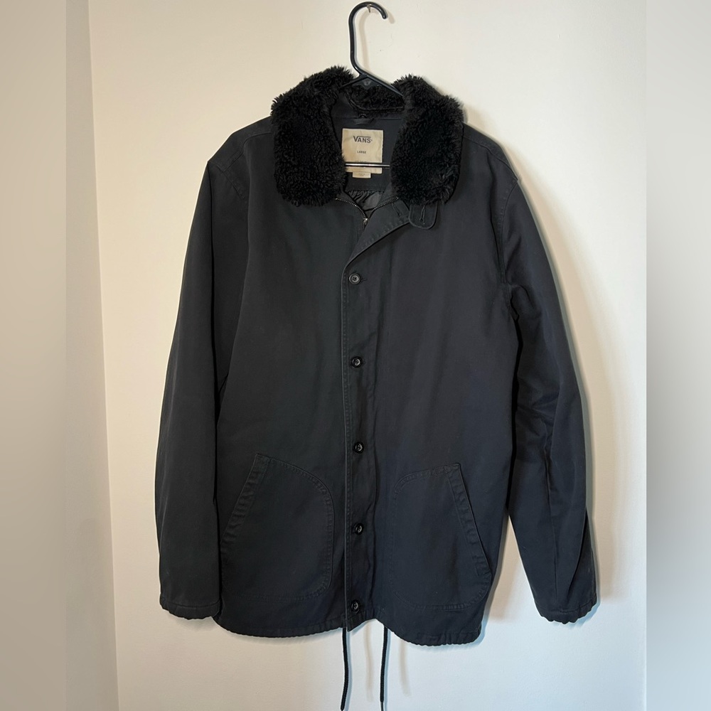 Vans Off the Wall Men’s Drill Chore Black Jacket, size L